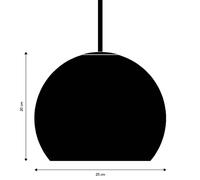 FRANDSEN pendant light Ball Glass, sand grey, Ø 25 cm