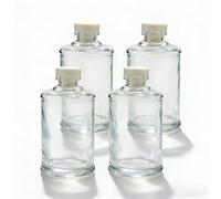 Frandy House 4Pack 5oz/150ml Reed Diffuser Sets Home Fragrance Accessories Oil Dispensing Bottles Cosmetic Refill Bottles Aromatherapy Diffusion Glass Bottle Reed Diffusion Bottle Round
