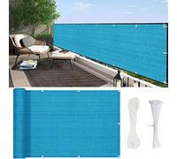 Frangivento per Balcone 125x950 cm Copertura Privacy Anti-UV Protezione per Terrazza e Piscina Facile Installazione Blu Cielo Ideale per Esterni.