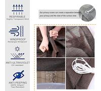 Frangivisto Balcony Screen 85x690 cm Wind Resistant Privacy Protector with Grommets Cords & Ties for Garden Fencing Brown Outdoor Shade Solution