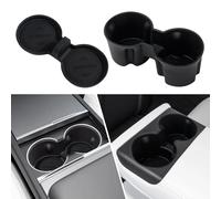 frani Center Console/Backseat Cup Holders 2 Pack Designed for Model 3 Highland 2024-2026,Tesla Model 3 Highland Interior Center Console Accessories Black