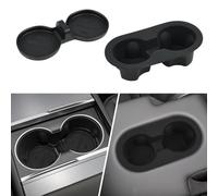 frani Center Console/Backseat Cup Holders 2 Pack Designed for Model Y Juniper 2025-2026,Tesla Model Y Juniper Interior Center Console Accessories Black