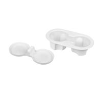 frani Cup Holder Set (2-Piece) Compatible with Tesla Model Y 2021-2026 & Juniper Refresh - Premium Silicone Inserts for Center Console & Rear Seats White