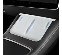 frani Wireless Charging Cover(White Carbon Fiber Texture) Designed for Tesla Model 3/Y 2021-2024,Tesla Center Console Cover Accessories for Model 3/Y(Not for Model 3 Highland 2024)