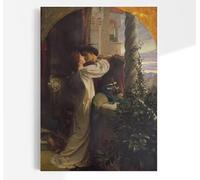 Frank Bernard Dicksee Romeo and Juliet | Middle Ages Painting, Vintage Kissing Print, Historical Fine Wall Art Poster Artwork Pictures