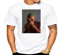 Frank Blond Ocean Realist Paint Franck Ocean Blond Album RNB States Trend Mens Unisex T-Shirt Graphic Print Top White Tee L