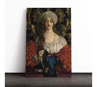 Frank Cowper Cadogan The Blue Bird Canvas Print | Gallery Wrapped 30mm Frame Wall Art | 30x20 inches | Ready to Hang | Modern Animals Picture | Living Room Bedroom Lounge Office