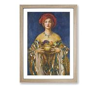 Frank Cowper Cadogan The Golden Bowl Framed Print | A2 Oak Framed Wall Art | Ready to Hang | Modern Nature Picture | Living Room Bedroom Lounge Office