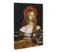 Frank Cowper Cadogan Vanity Classic Painting Canvas Wall Art Print Ready to Hang, Framed Picture for Living Room Bedroom Home Office Décor, 20x14 Inch (50x35 cm)