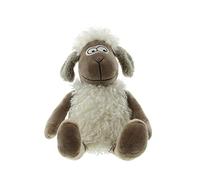 Frank Flechtwaren DOORSTOP Sheep, 100% Polyester, Braun, Fluffy Design, Heavy Sand Filling, 1 Piece