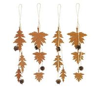 Frank Flechtwaren Metal hanger autumn leaves in a set of 4.
