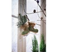 FRANK FLECHTWAREN Winter Decoration, Hanging Ice Skates, Set of 2, Christmas, Winter Time