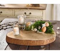 FRANK FLECHTWAREN Wooden Disc 40 cm Wood 4 cm Thick Disc Birch Tree Disc Craft Decorative Disc Wood Pieces Birch Discs Wooden Discs Wooden Discs