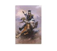 Frank Frazetta Flashman at The Charge 1974 Art Print Poster Fantasy Illustration Home Decor Poster Wall Art Bedroom Decorative Room Aesthetic 12x18inch(30x45cm)