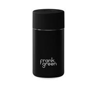 frank green Insulated Travel Mug for Cold Or Hot Drinks - 355ml/12oz Reusable Coffee Cup with Push-Button Lid, Ceramic Lined, Triple Wall Vacuum - Midnight Black