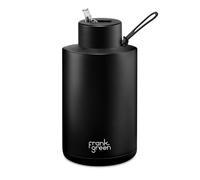 frank green Insulated Water Bottle for Cold Or Hot Drinks - 2 Litre/68oz Metal Water Bottle with Straw Lid, Ceramic Insulated, Stainless Steel, Triple Wall Vacuum - Midnight Black by frank green