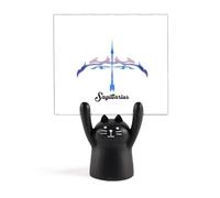 Frank Intuition Sagittarius Memo Holder Cartoon Black Cat Stand Decoration