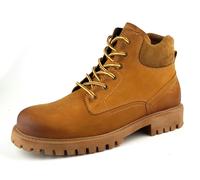 Frank James Bisley Mens Leather Lace Up Yuma Commando Casual Boots - Camel - 11 UK