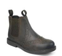 Frank James Cheltenham Leather Brogue Chelsea Boots in Chocolate | Size: Infant 10 Frank James Chocolate Infant 10