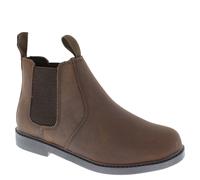 Frank James Chester Boys Girls Chelsea Leather Jodphur Boots - Chocolate Brown - 7 JR UK - 7 JR UK