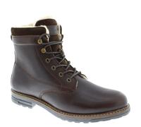 Frank James Glencoe Mens Lace Up Warm Fleece Zip Combat Boots - Briar - 6 UK