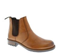 Frank James Loddington Mens Formal Leather Chelsea Boots - Tan - 8 UK