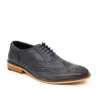 Frank James Men's Enfield Leather Brogue Shoes in Navy | Size: 11 Frank James Navy 11