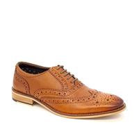 Frank James Men's Enfield Leather Brogue Shoes in Tan | Size: 9 Frank James Tan 9