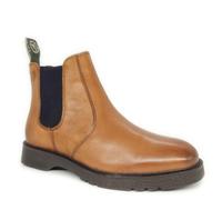 Frank James Men's Rockingham Leather Chelsea Boots in Tan | Size: 8 Frank James Tan 8