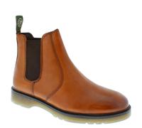 Frank James Naseby Mens Leather Chelsea Dealer Pull On Boots - Tan - 5 UK