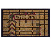 Frank Lloyd Wright Tree of Life Doormat Indoor Outdoor Coir Welcome Mat Rubber Backed Decorative Door Mat, 30" x 18"