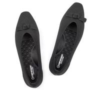 Frank Mully Ballet Flats for Women Dressy Squared Toe Knit Flat with Bowknot Casual Comfortable Slip-On Work Business Shoes for Daily Casual, Black/Solid, 8