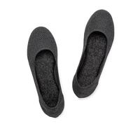 Frank Mully Women’s Ballet Flat Shoes Knit Dress Shoes Round Toe Slip On Ballerina Flats for Woman Low Wedge Comfort Soft, 6006black, 3 UK