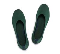 Frank Mully Women’s Ballet Flat Shoes Knit Dress Shoes Round Toe Slip On Ballerina Walking Flats Shoes for Woman Low Wedge Comfort Soft, Green, 6 UK