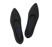 FRANK MULLY Women's Ballet Flats for Women Pointed Toe Slip On Knit Dress Shoes black Size: 9 UK