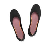 Frank Mully Women's Ballet Flats Slip On Knit Dress Shoes Pumps Shoes Round Toe,Black, UK 4