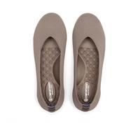 Frank Mully Womens Ballet Flats Wide Ballet Flats Slip On Knit Shoes Comfortable Round Toe for Women, khaki, 7 UK