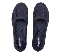 Frank Mully Womens Ballet Flats Wide Ballet Flats Slip On Knit Shoes Comfortable Round Toe for Women, blue, 9 UK