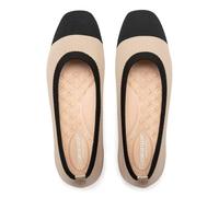Frank Mully Women's Flats Square Toe Flats Comfortable Slip on Washable Ballet Flats Shoes for Women Dressy Work, A-brown, 8