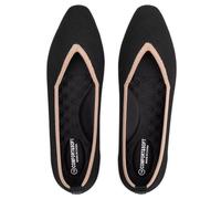 Frank Mully Women's Square Toe Knit Flats Breathable Lightweight Arch Support Shoes for All Day Comfort