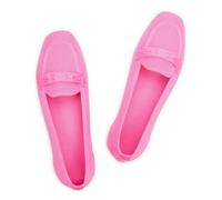 Frank Mully Womens Square Toe Loafers Comfortable Office Work Shoes Cute Penny Loafers Slip On Walking Driving, pink, 8 UK