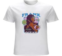 Frank Music Ocean T-Shirt för män Casual grafisk kortärmad toppar White S