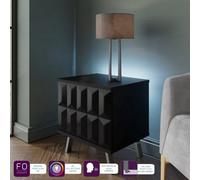 Frank Olsen Elevate Black Lamp Table With Led Mood Lighting
