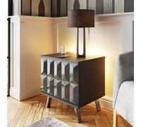 Frank Olsen Elevate Grey Lamp Table With Led Mood Lighting