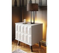 Frank Olsen Elevate White Lamp Table With Led Mood Lighting