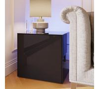 Frank Olsen Intel Black Side Table With Led Ambient Lighting
