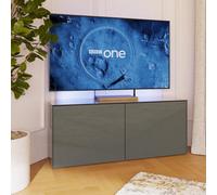 Frank Olsen Intel Grey High Gloss Large Tv Cabinet With Led Mood Lighting