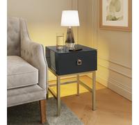 Frank Olsen Lyra 1 Drawer Side Table - Midnight Black