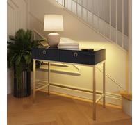 Frank Olsen Lyra 2 Drawer Console Table - Midnight Black