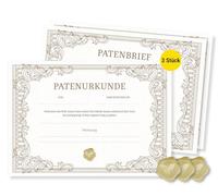 Frank Paperman 3 x godfather certificate and godfather letter for godparents, classic, set of certificates for christening, gift for godmother and godmother, baptism letter godchild
